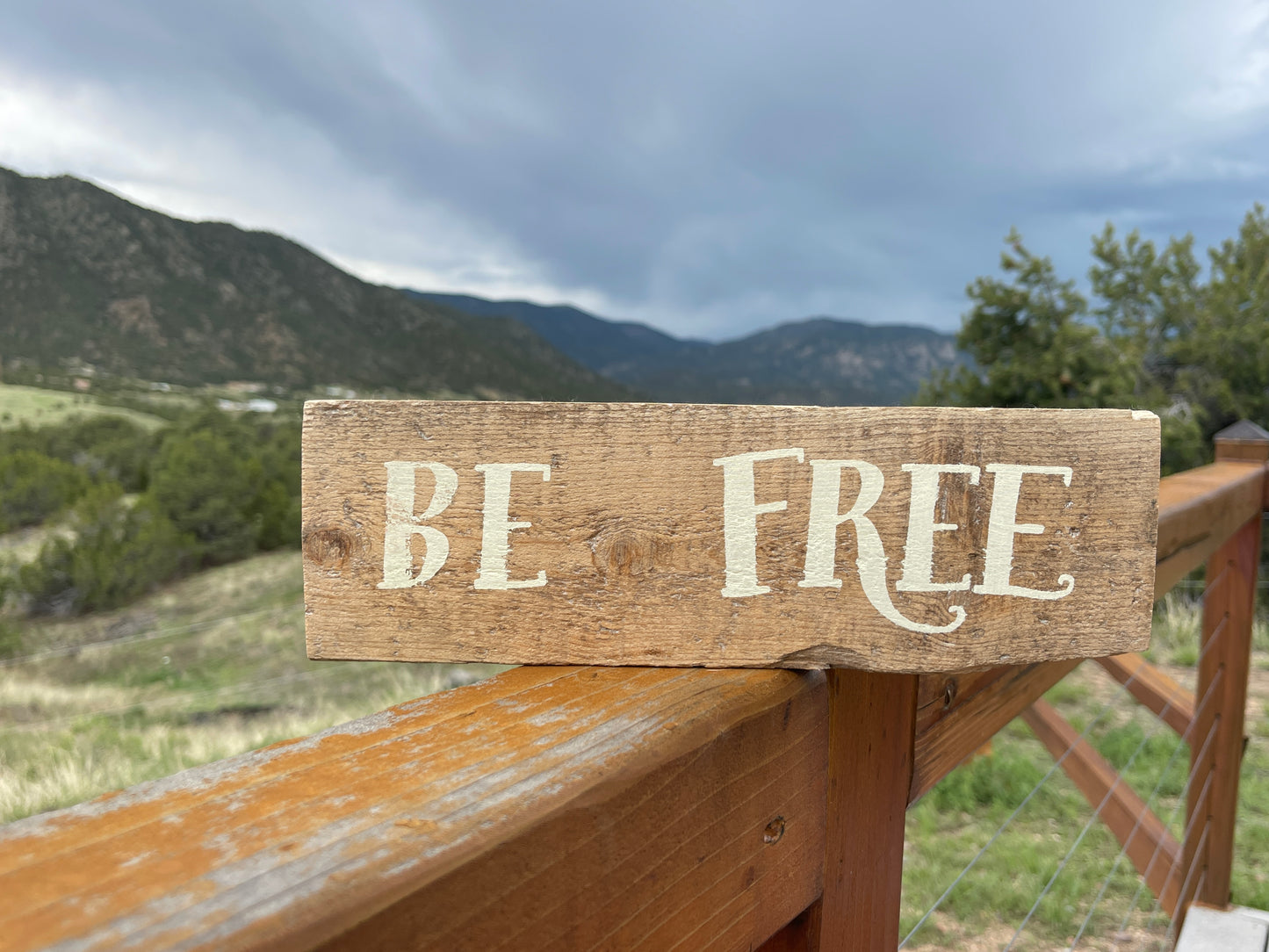Be Free Wood Sign