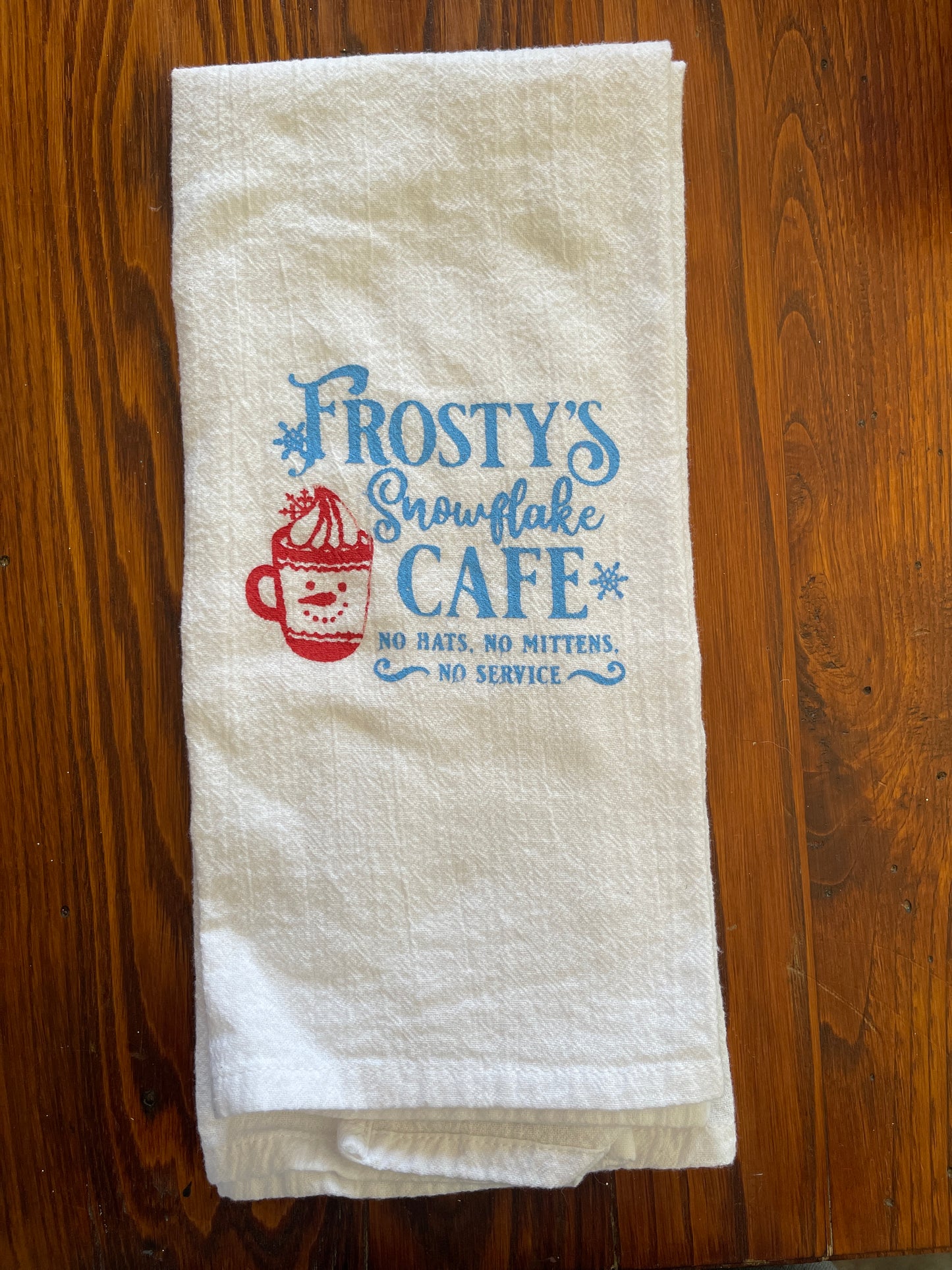 Frosty's Snowflake Cafe Dish Towel