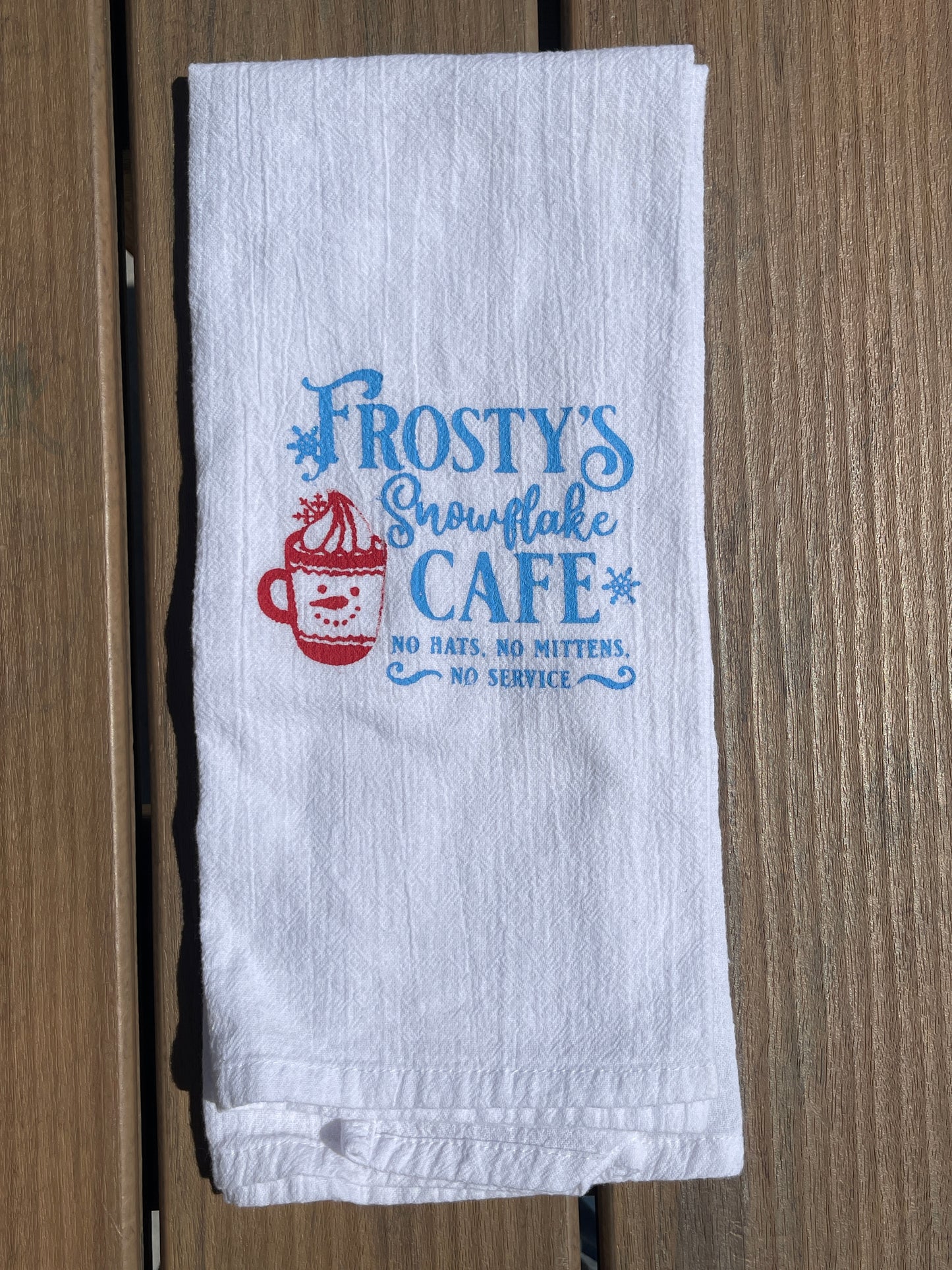 Frosty's Snowflake Cafe Dish Towel