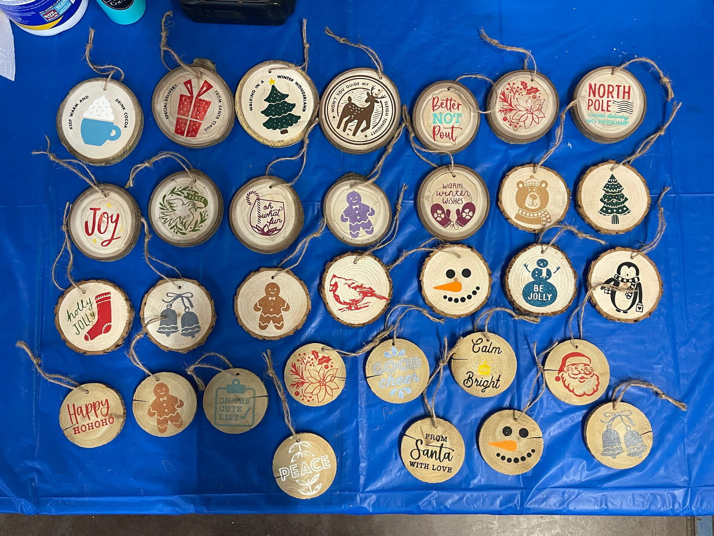 Wood Round Ornaments