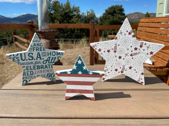 Patriotic Star Set #2-shimmer