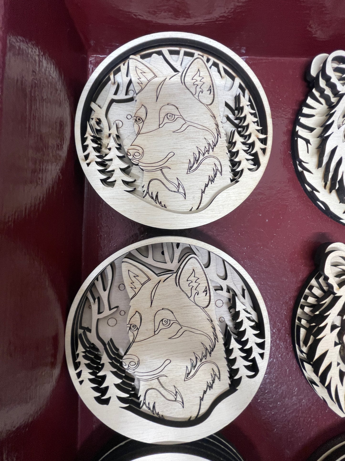 Layered Wolf Round Craft