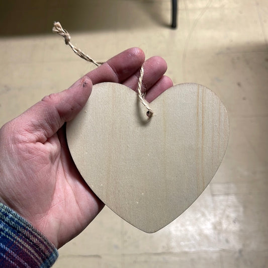 4" Wood Heart Craft