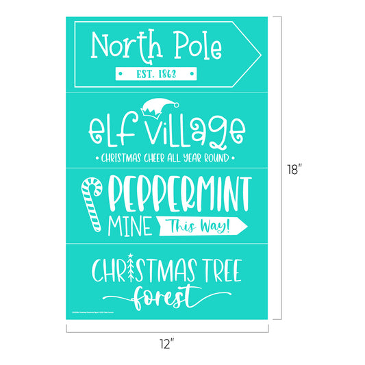 Christmas Directional Signs Transfer