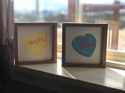 Candy Hearts on Box Frame Set
