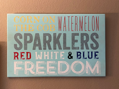 Sparklers & Freedom Sign