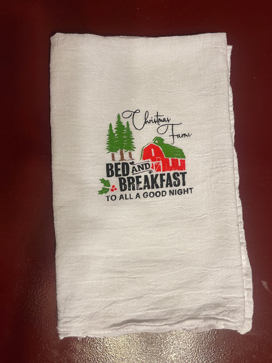 Christmas Farms Bed and Breakfast Dish Towel