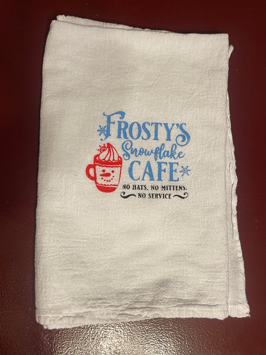 Frosty's Snowflake Cafe Dish Towel