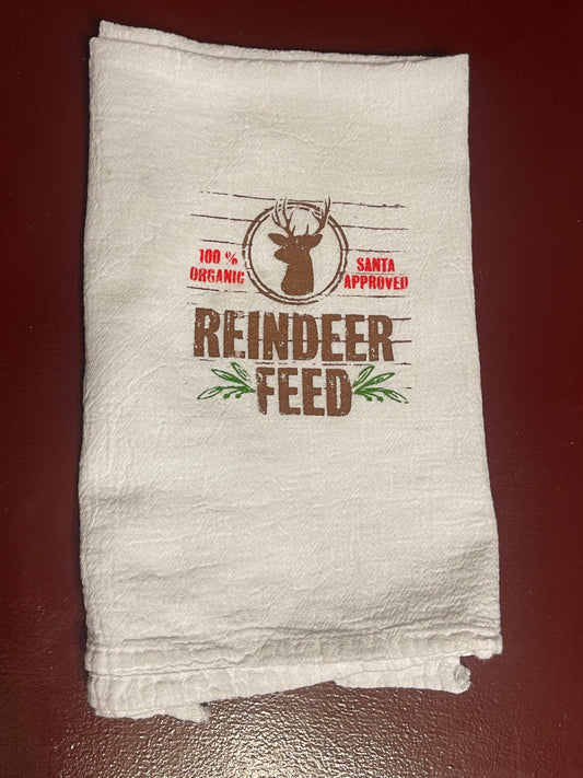 Reindeer Feed Dish Towel