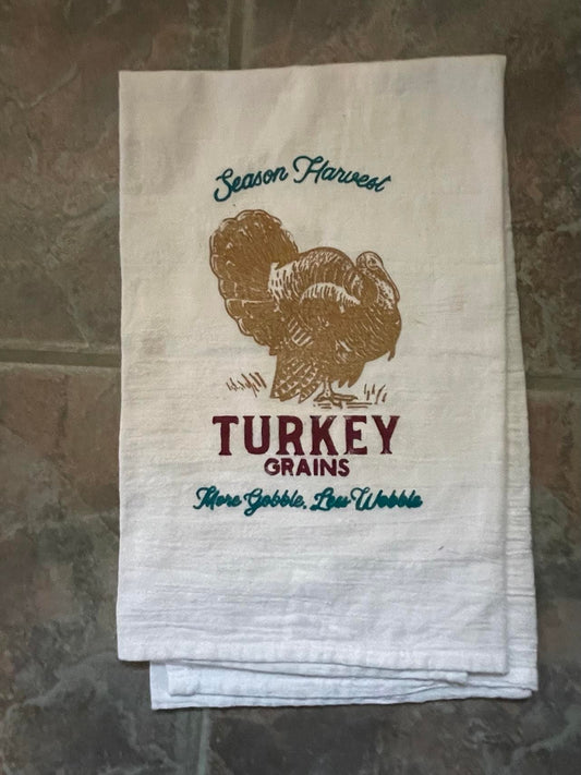 Season Harvest Turkey Grains Dish Towel