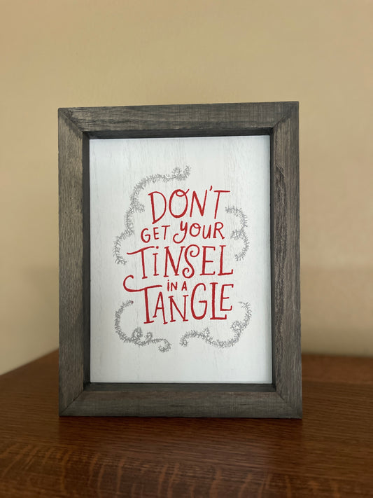 Don't Get Your Tinsel in a Tangle Box Frame