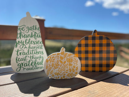 Fall Pumpkin Trio Set