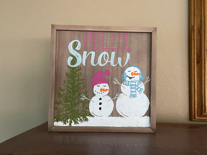 Hello Snow Box Frame