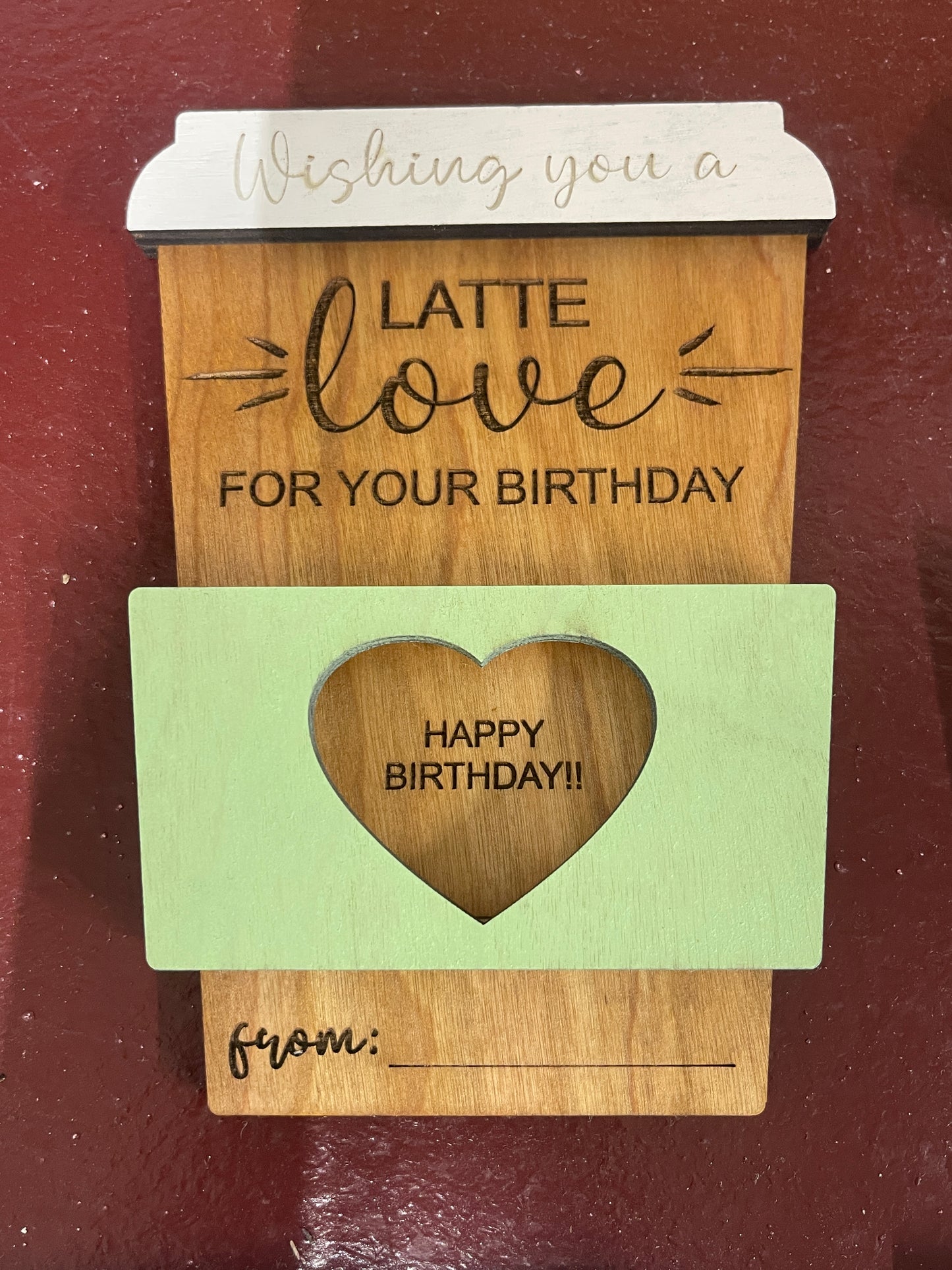 A Latte Love Gift Card Holder-- Happy Birthday