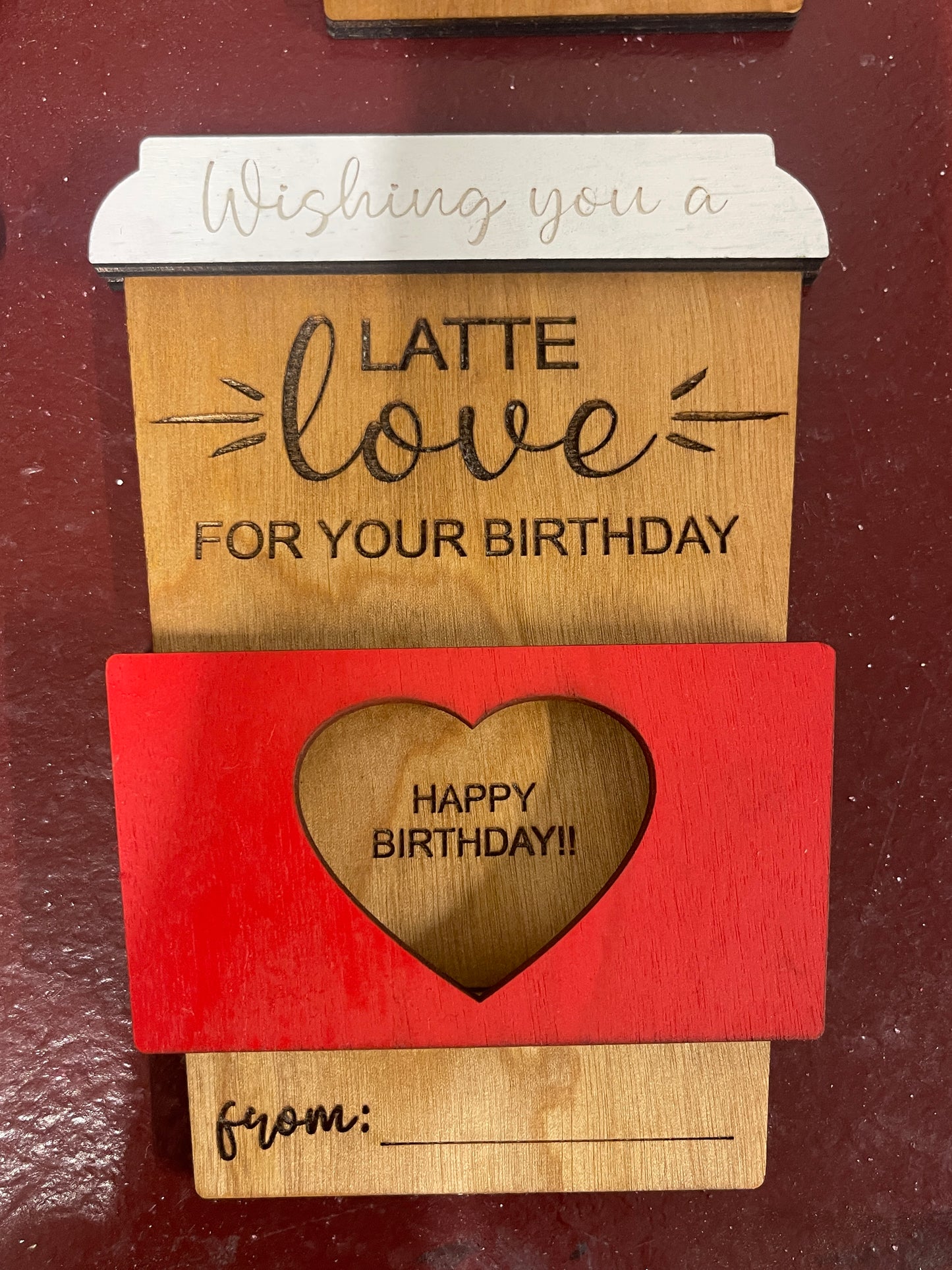 A Latte Love Gift Card Holder-- Happy Birthday