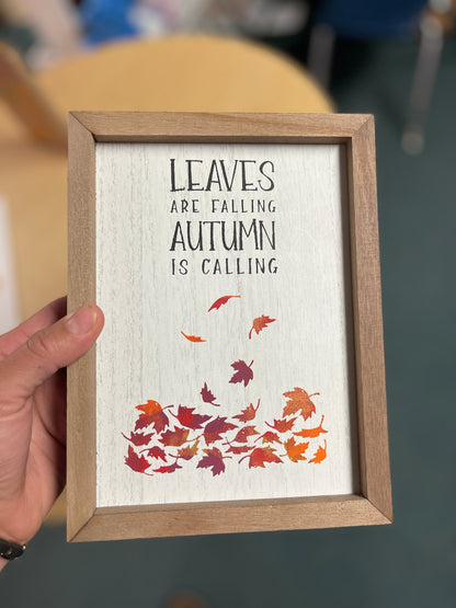 Leaves are Falling Autumn is Calling Box Frame