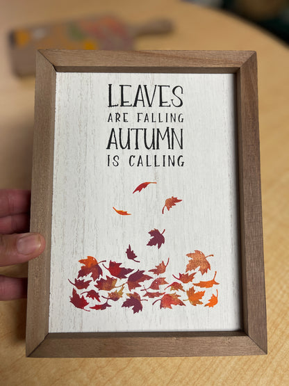 Leaves are Falling Autumn is Calling Box Frame