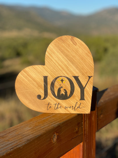 Joy to the World Nativity Heart