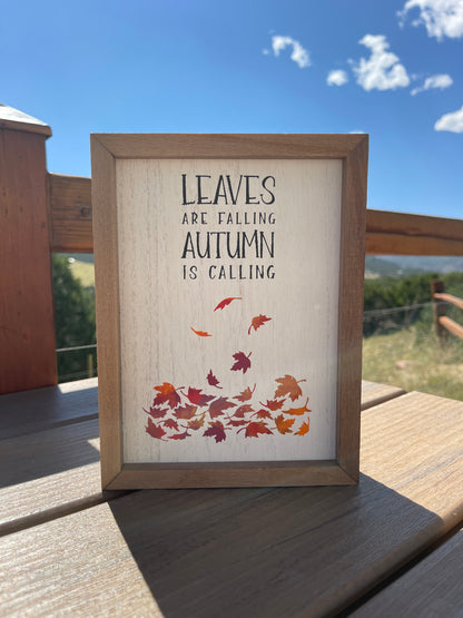 Leaves are Falling Autumn is Calling Box Frame