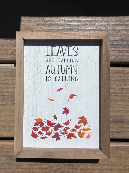 Leaves are Falling Autumn is Calling Box Frame