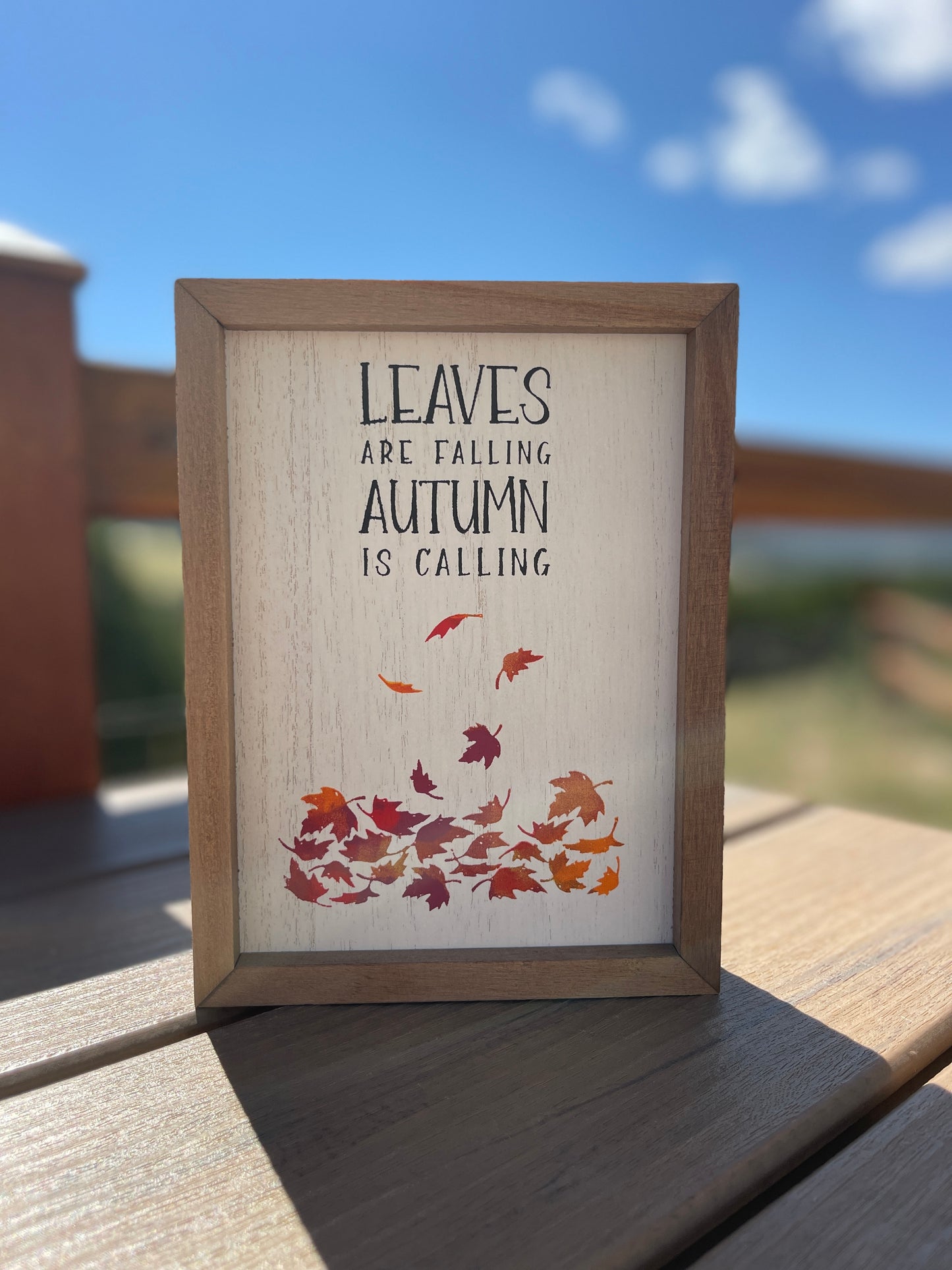 Leaves are Falling Autumn is Calling Box Frame