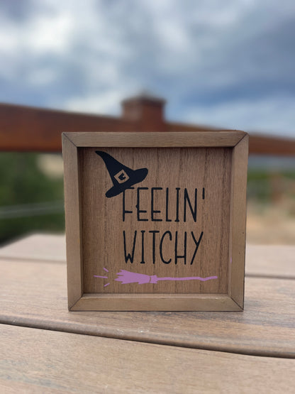 Leaves are Falling and Feeling Witchy Double Sided Sign