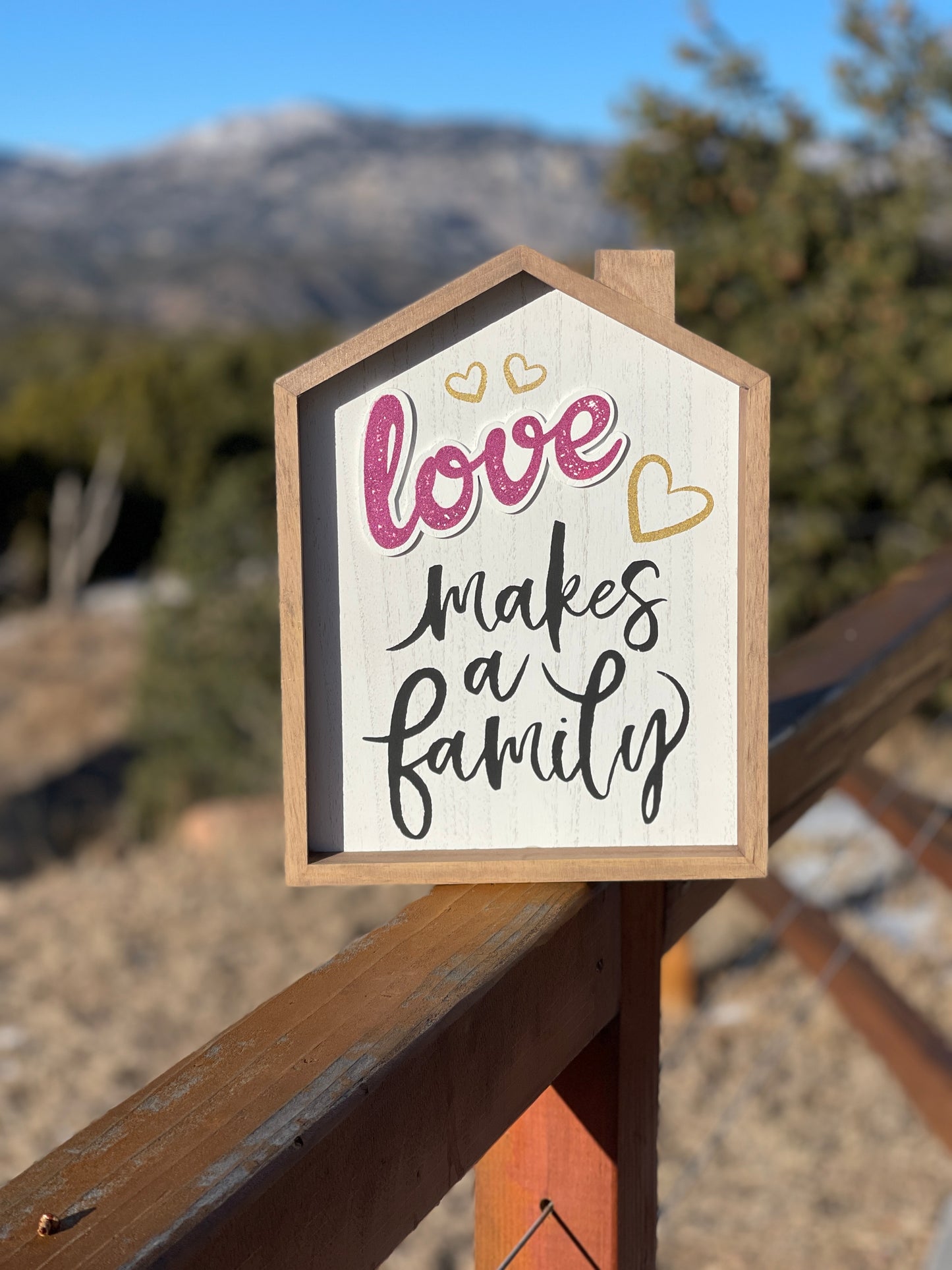 Love Makes a Family House Box Frame