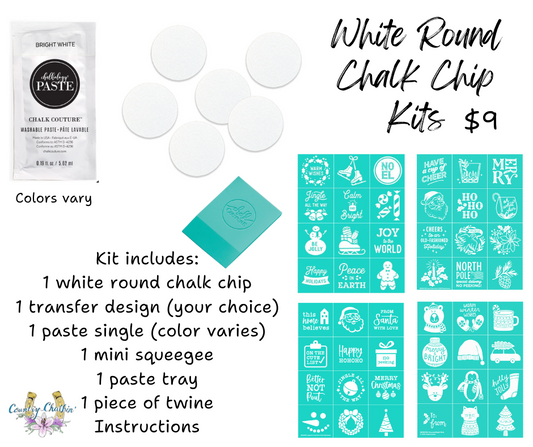 Round 3-inch Chalkable Chip Mini Kit