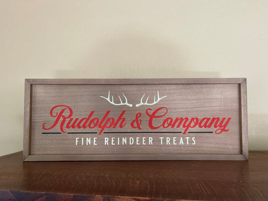 Rudolph & Co. and Mrs. Claus Cookie Co. Sign