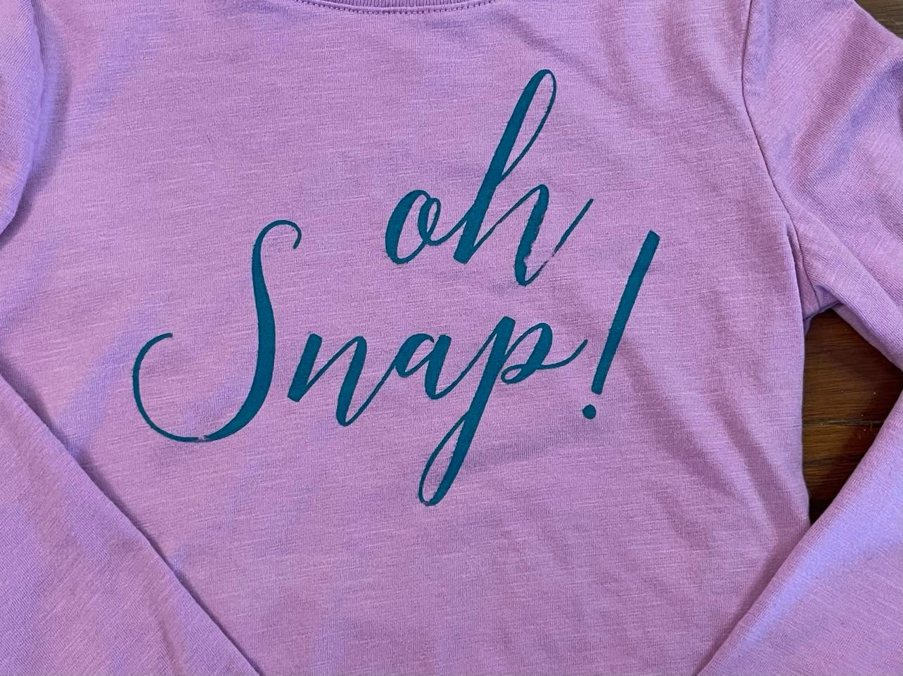 Oh Snap Long Sleeve Shirt (Kids XS 4-5)