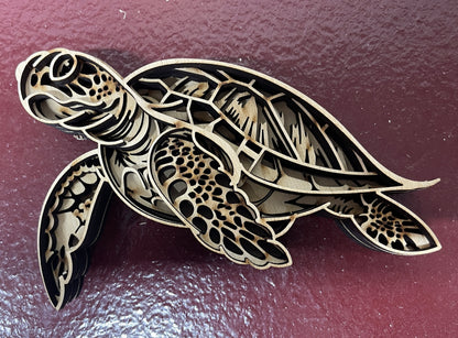 Blank Layered Sea Turtle