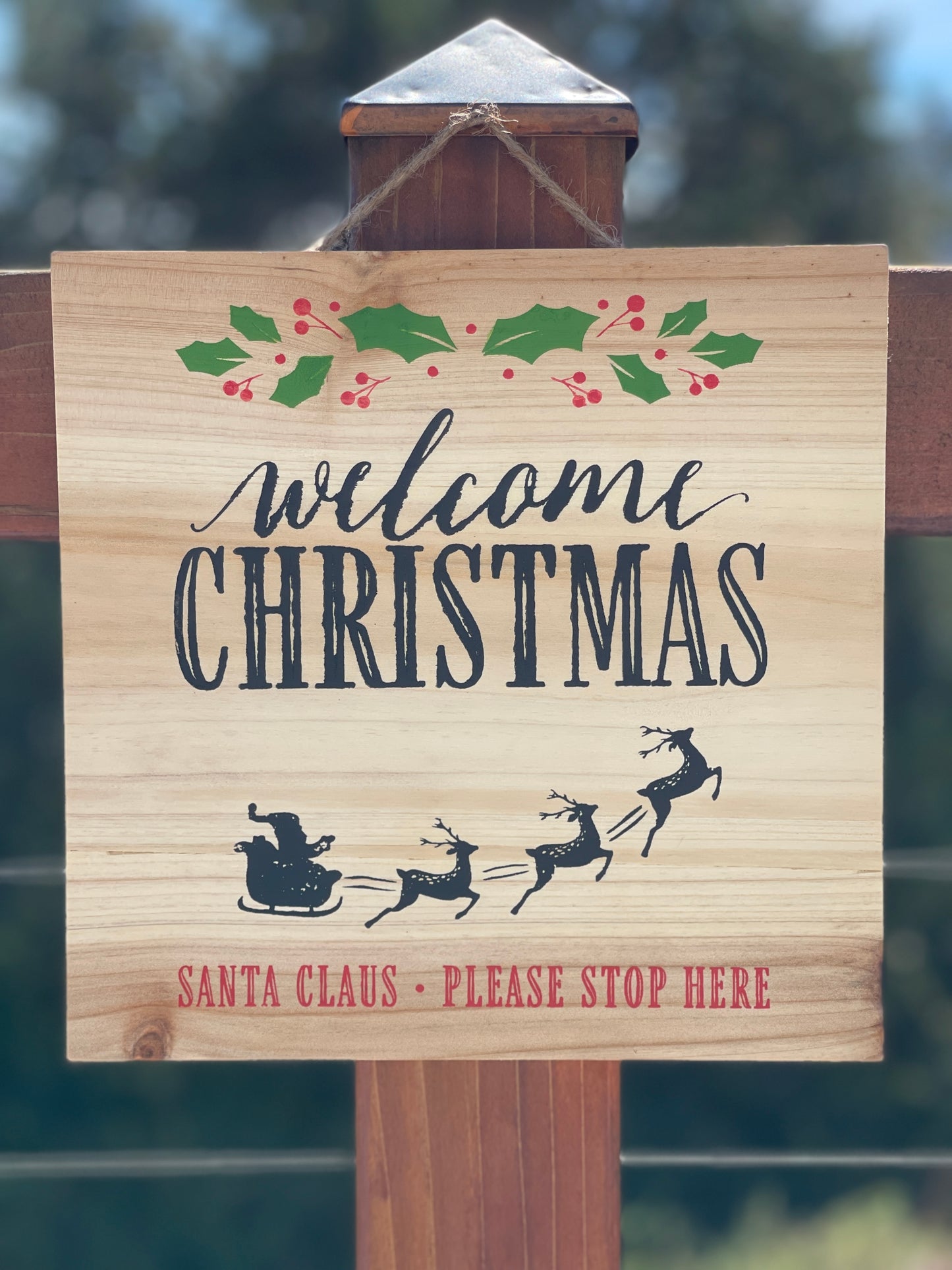 Welcome Christmas Sign