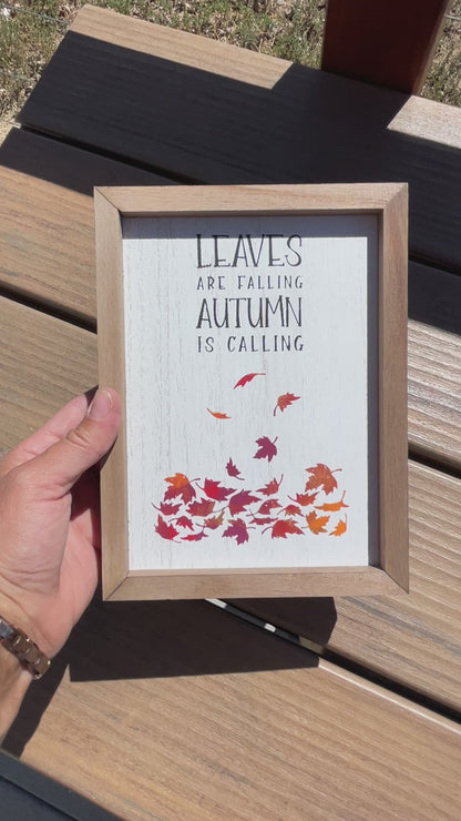 Leaves are Falling Autumn is Calling Box Frame